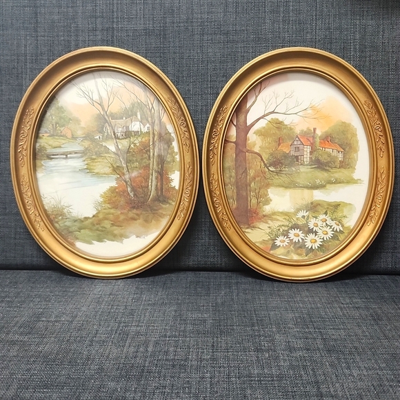 Homco Wall Decor Homco Home Interior Lake Cottage Picture Wgold